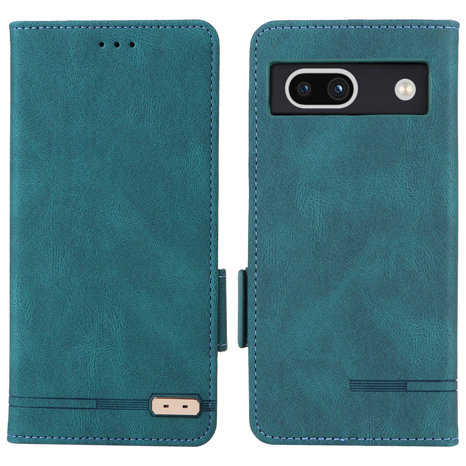 Scratch Proof Phone Cover for Google Pixel 7a Hardware Decor Dual Magnetic Clasp Wallet Horizontal Stand PU Leather Phone Case Scratch Proof Phone Cover for Google Pixel 7a Hardware Decor Dual Magnetic Clasp Wallet Horizontal Stand PU Leather Phone Case